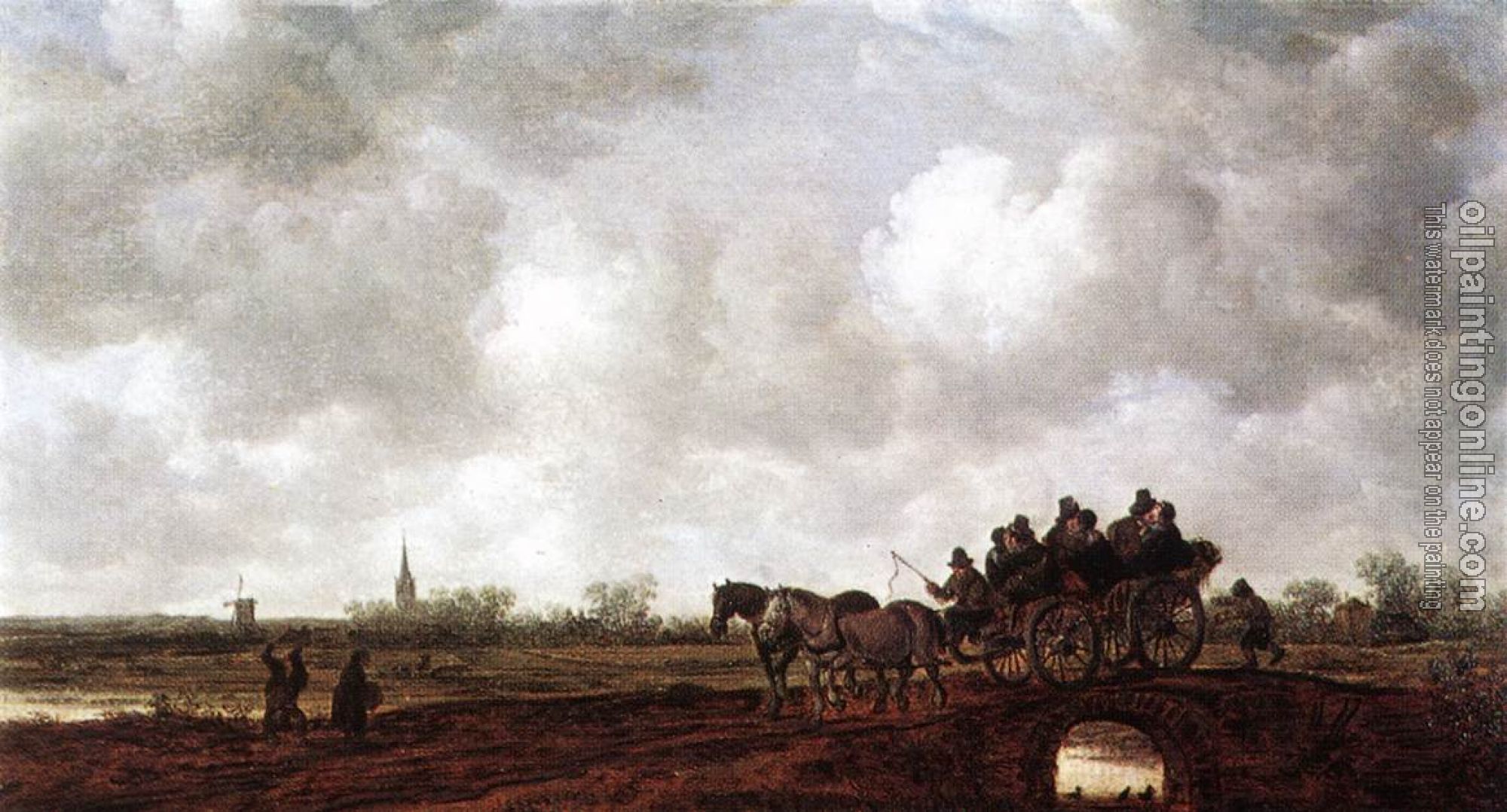 Goyen, Jan van - Horse Cart on a Bridge